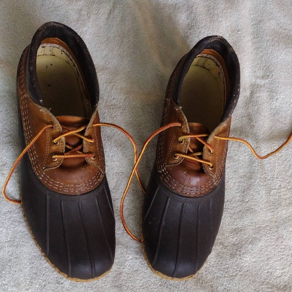 L.L. Bean Men's Dark Brown & Tan Rain Boots